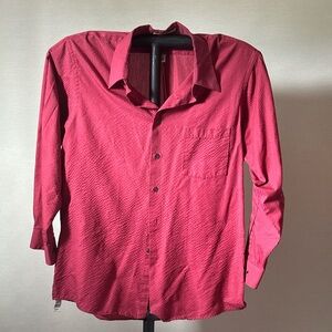 Van Heusen Red Striped Shirt